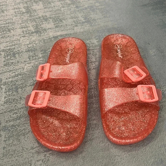 Youth Cat & Jack Pink Shimmer Sandals - Picture 1 of 5